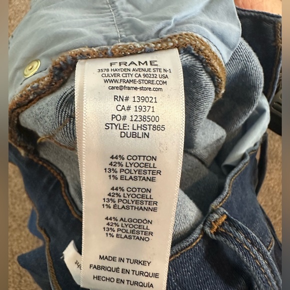 Frame Le High Straight Jeans sz 26 - Picture 7 of 9
